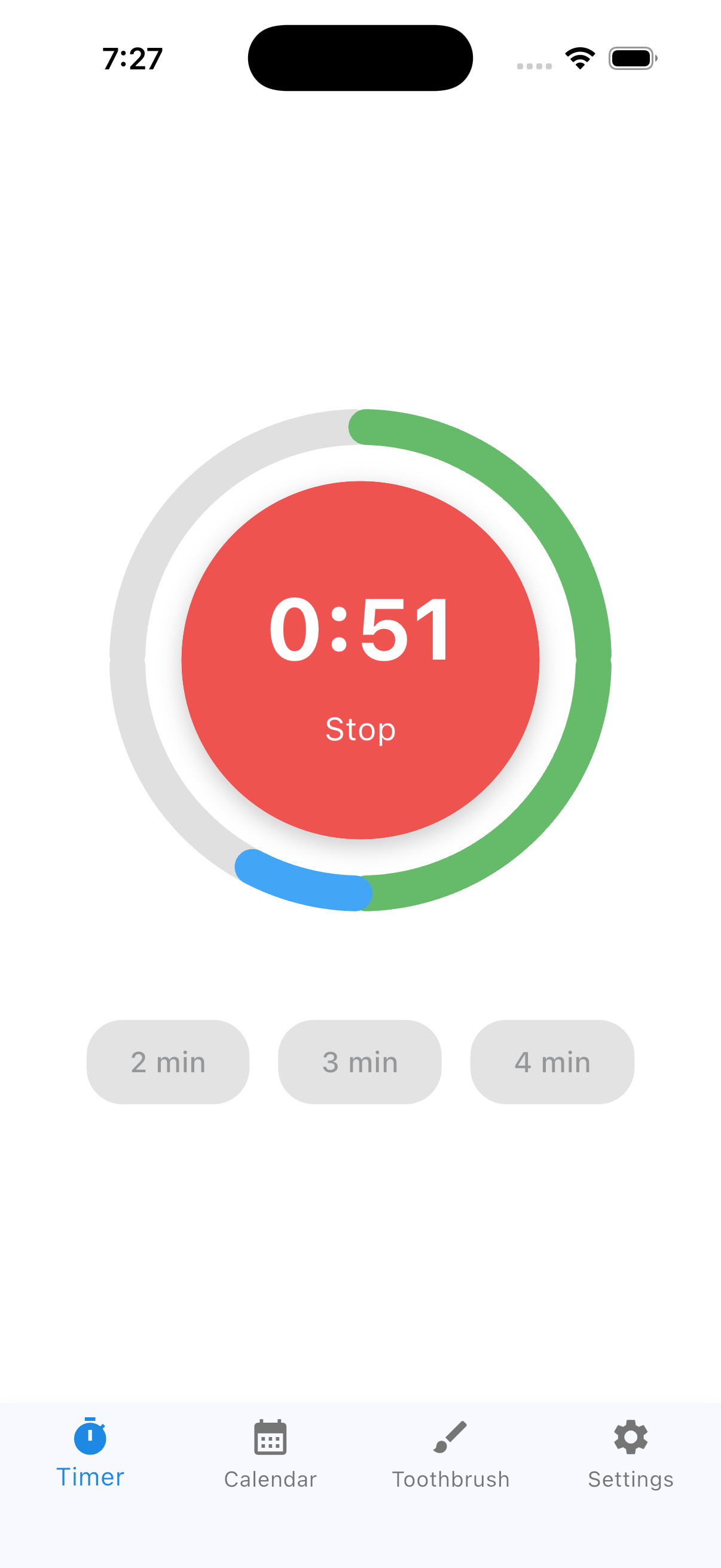 Timer in progress